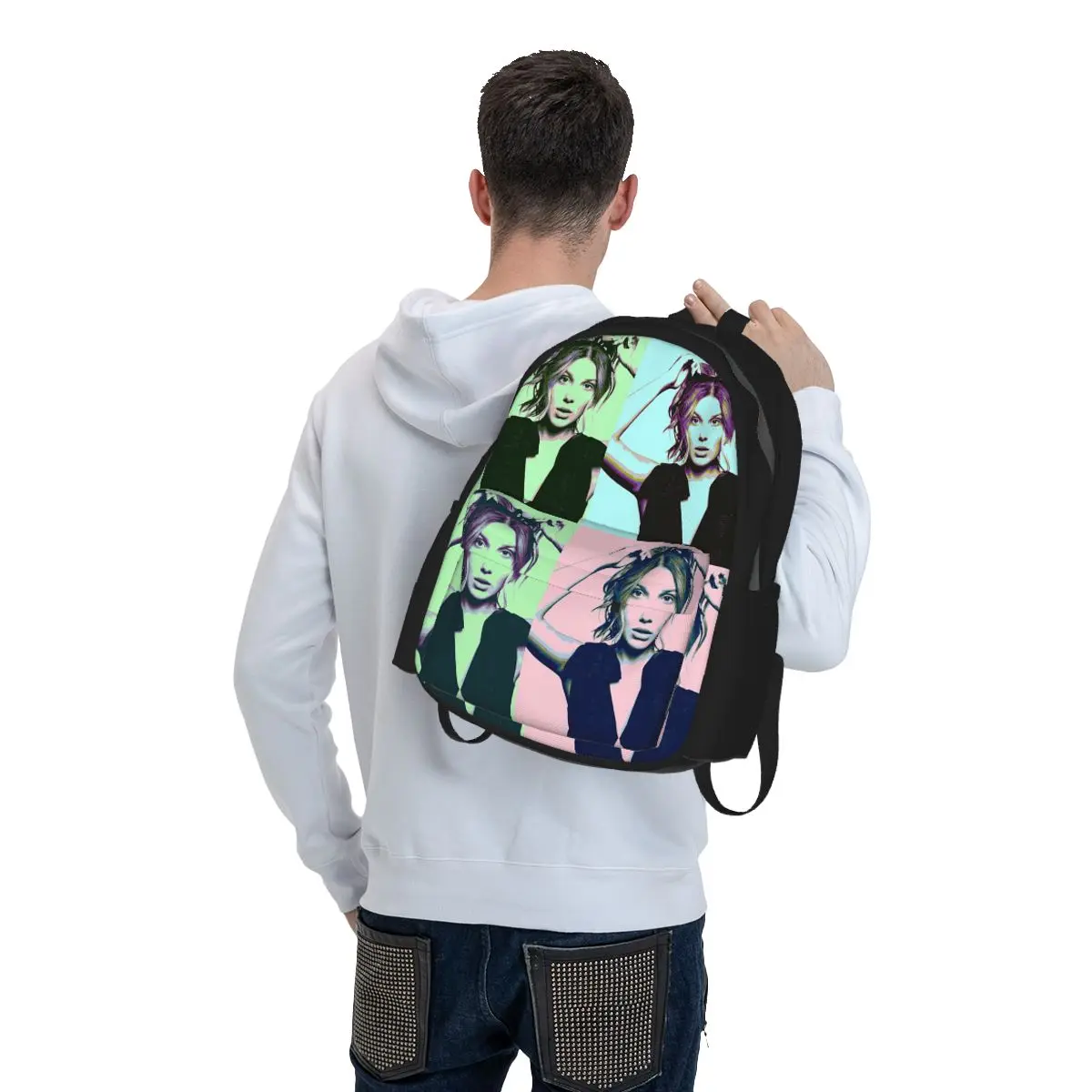Millie Bobby Brown Pop Art Backpack Boys Girls BookBag Kids School Bag Laptop Shoulder Bags for Men Women