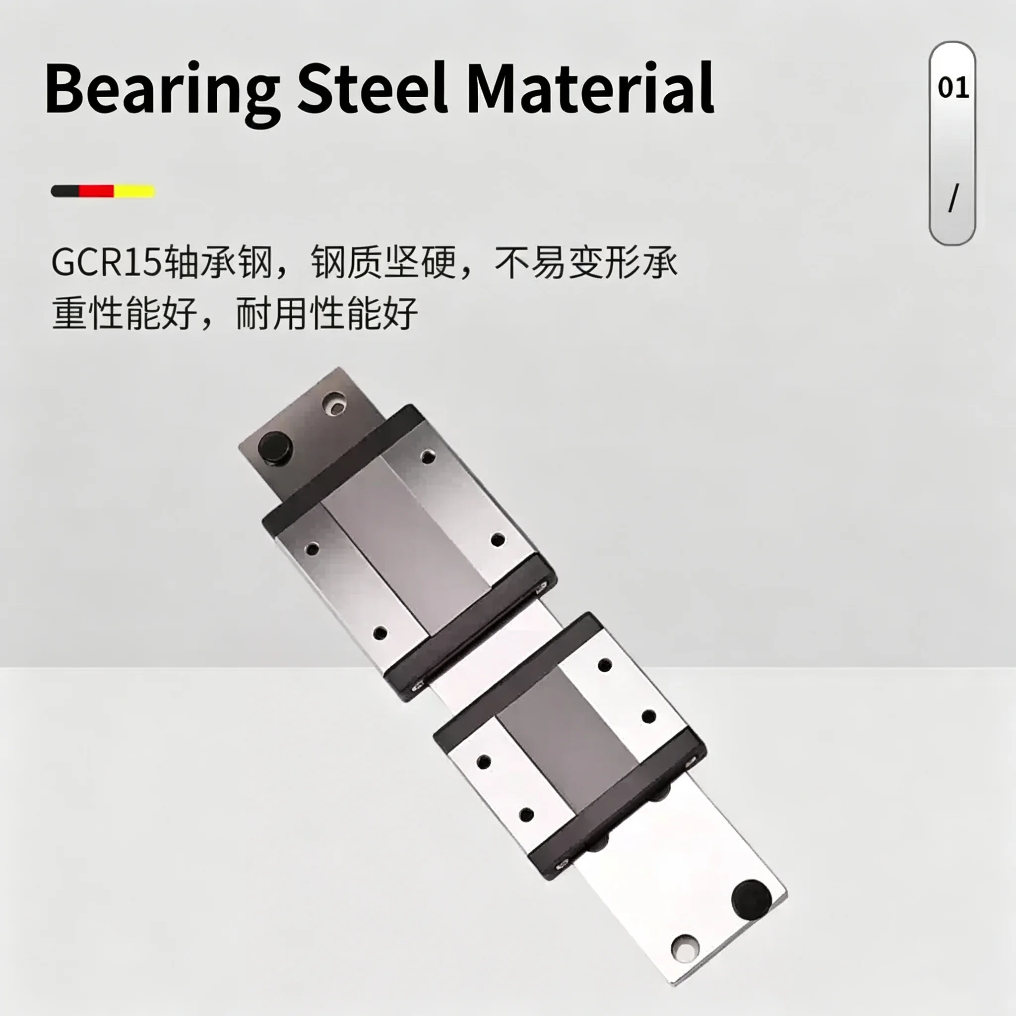 MGN7 MGN9 MGN12 MGN15 L From 100-800mm Miniature Linear Rail Slide 1pcs MGN Linear Guide + 2pcs MGN Black Block 3D Printer Part