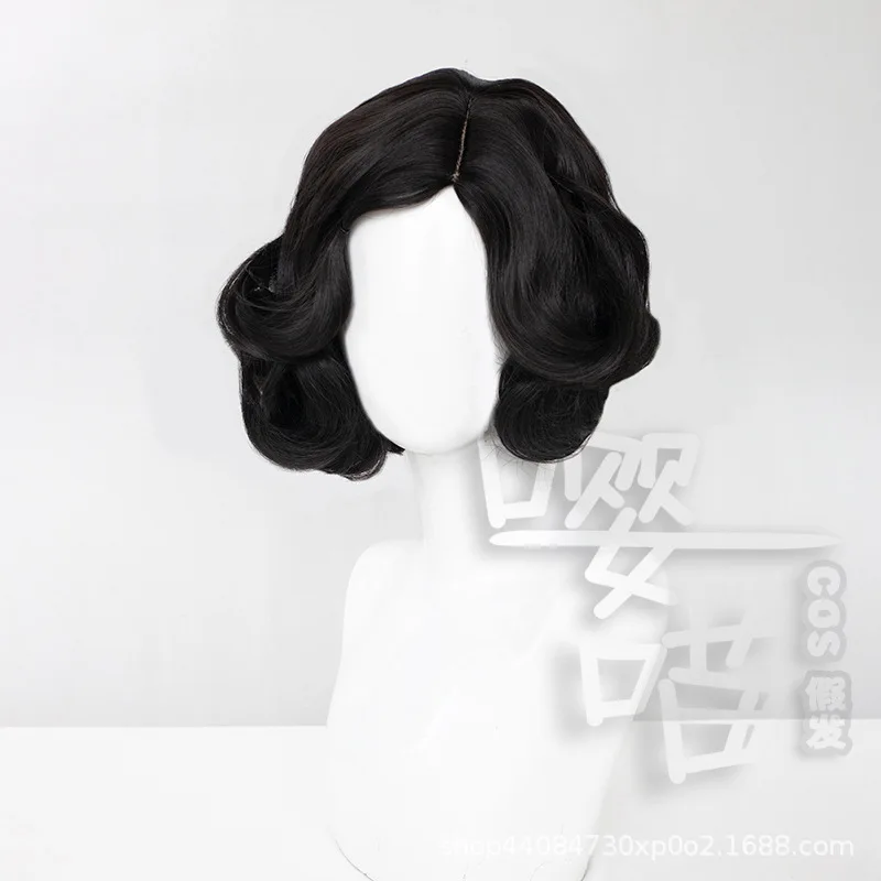 Geisha Michiko Cosplay Pruik Game Identity V 30CM Zwart Hittebestendig Synthetisch Haar Anime Cosplay Pruiken Halloween Party Mannen vrouwen