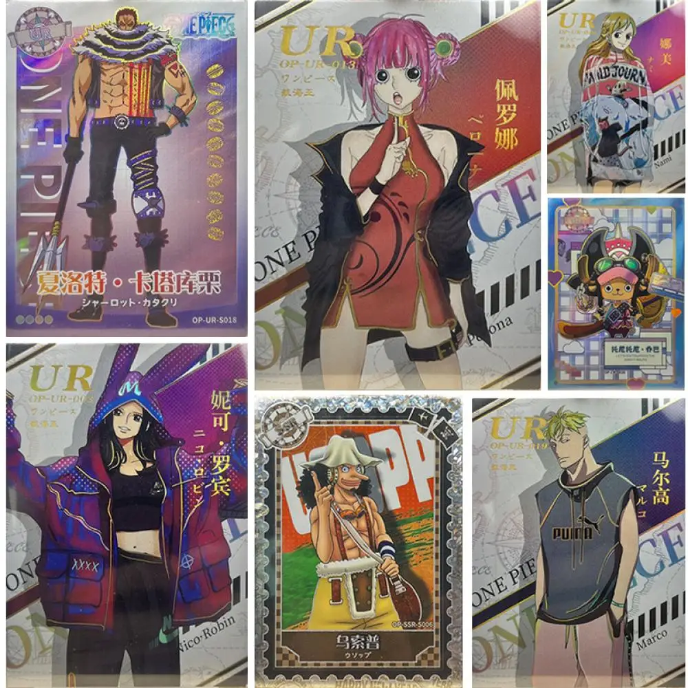 

Аниме ONE PIECE Nico Robin Charlotte Katakuri Black Maria Edward Newgate Usopp коллекционная карточка детские игрушки Настольная Игра карточка