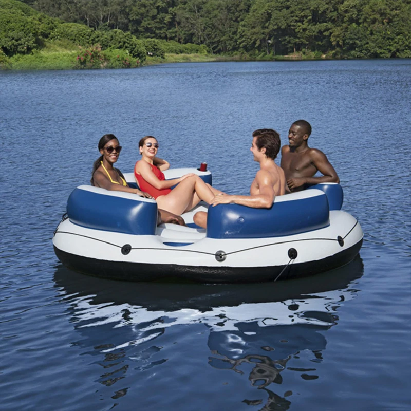 

Outdoor Floating Water Pad Summer Water Blanket Floating Bed Float Mat for Water Foam Mattress PVC Inflatable Foldable FloatRow