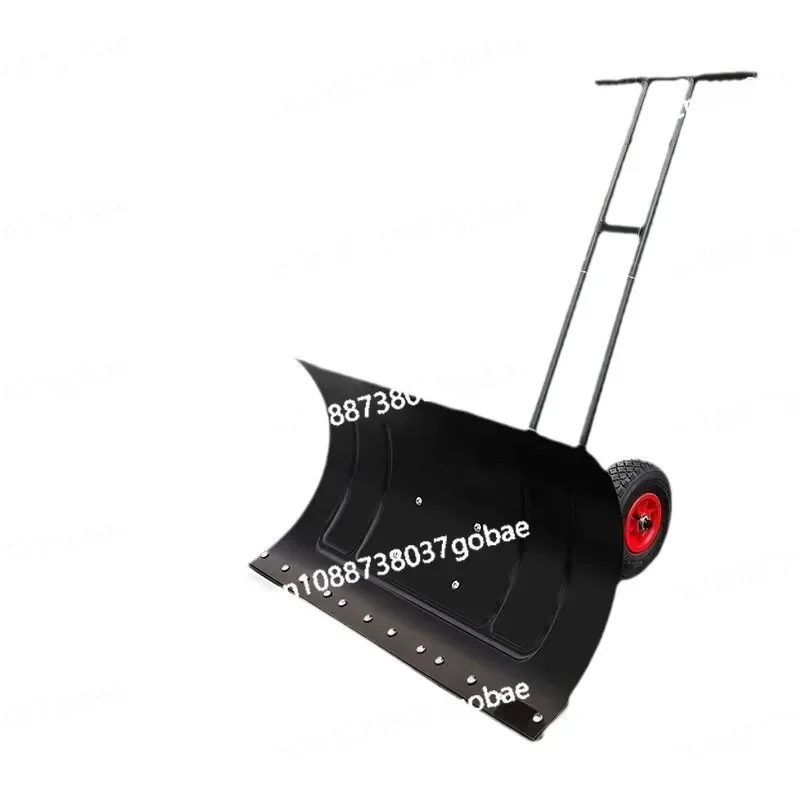 Hand Pushed Snow Shovel Board, Thick and Durable Double Tire Snow Shovel, Community Property Snow Shovel Tool