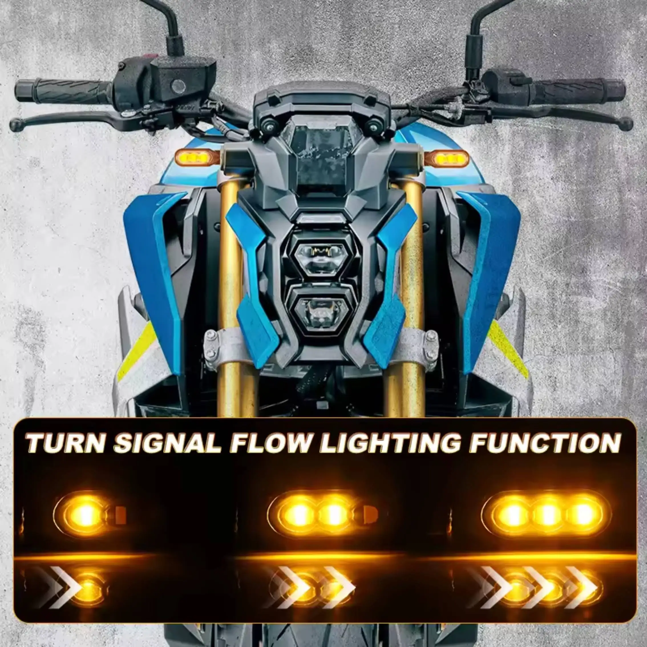 2/4Pcs Motorcycle 3LED 12VTurn Signals Directional Indicators Amber Flashing Light Blinker Motorcycle Turn Signal Lamp