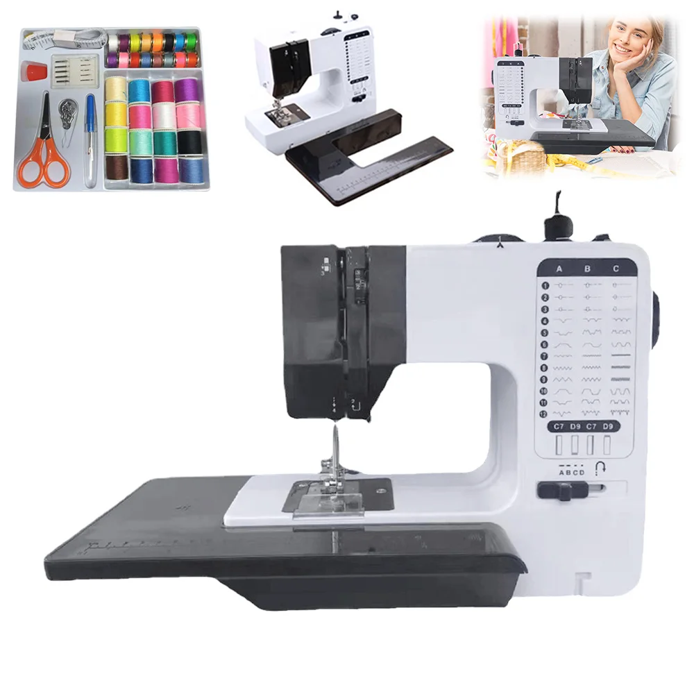Mini macchina da cucire elettrica piccola multifunzionale per la casa 38 bambini di linee con pedale elettrico che pressano il piede può essere rimosso