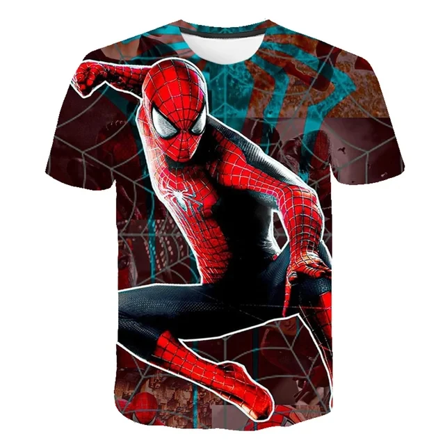 

New Men's T-shirt Marvel Spider-Man 3D Printed Superhero T-shirt Casual Oversized Short Sleeve Fashion Trend Men's Clothing