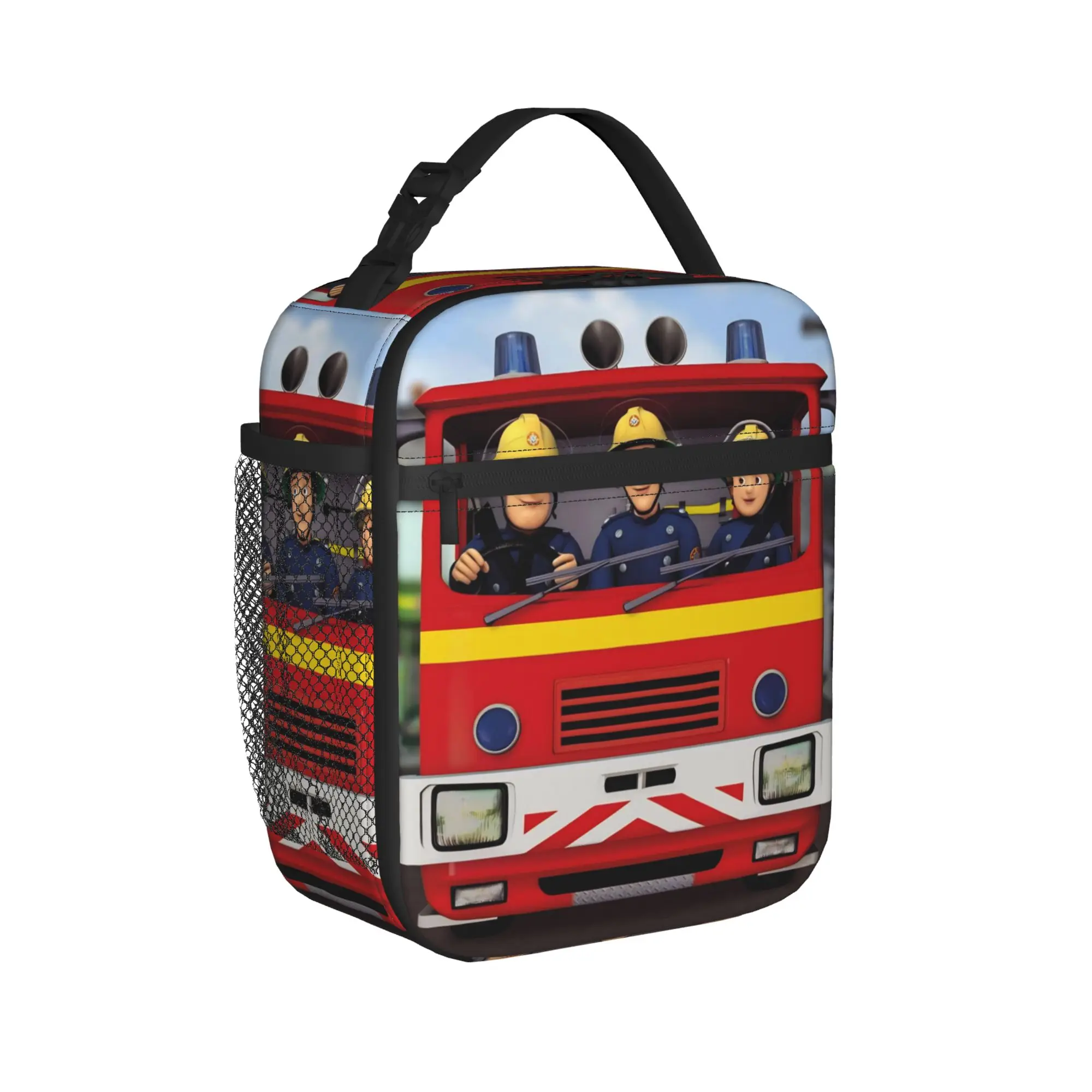 Firemans Sams Insulated Lunch Bags Leakproof Fire Trucks Cartoon Lunch Container Thermal Bag Lunch Box Tote College  Outdoor