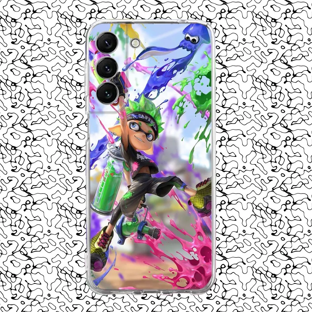 Game S-Splatoon Phone Case Silicone For Samsung S30,S23,21,22,20 Ultra,S20 FE lite,S10,9,PIus Note20ultra Cover Clear