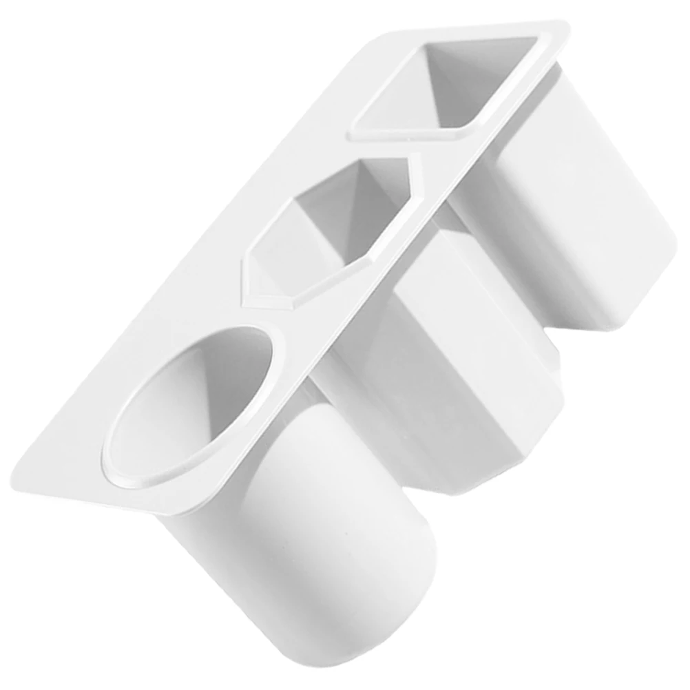 

White 3 Compartment Desk ganizer Storage Box Pen Jewelry Stationery Holder Space Saving Desktop Pencil Classification