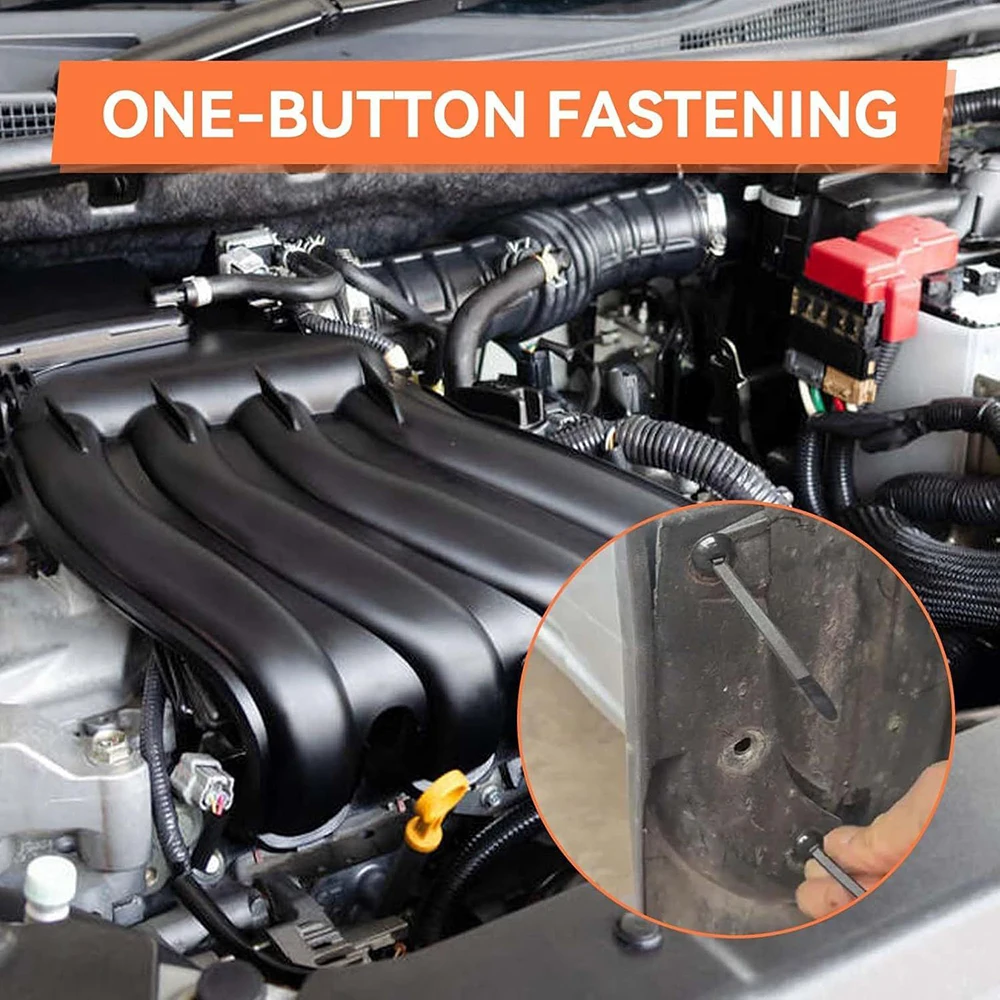 Fibbie universali per fascette per cavi in nylon per auto Supporto per fascette autobloccanti per carichi pesanti con elementi di fissaggio per bottoni a perno Fascette resistenti ai raggi UV per auto