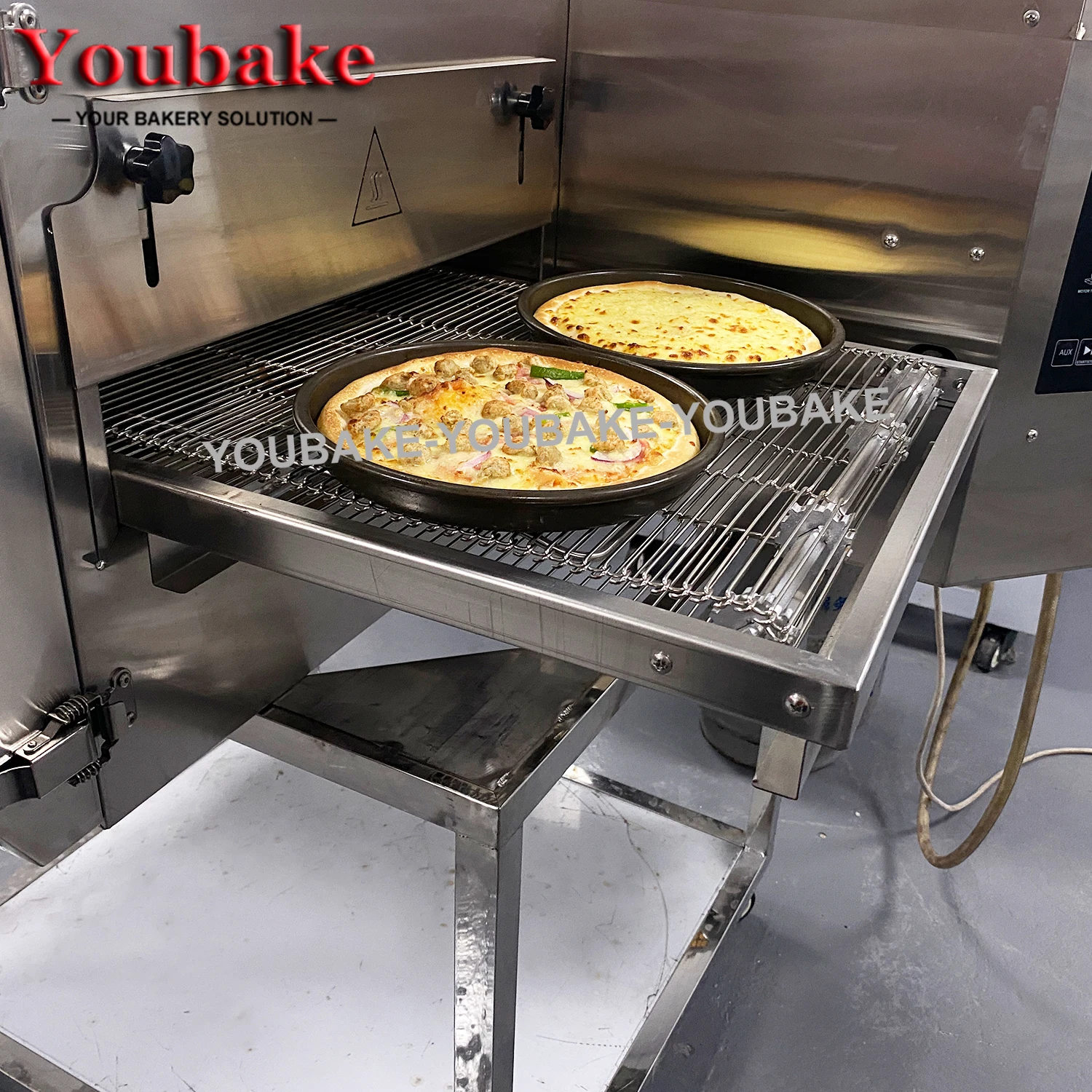 15 Zoll 38 cm Gasförderer Pizzaofen Kommerzielle Pizza Backen Bäckerei Maschine Premium Heißluftzirkulation Kettenband Pizza Maker