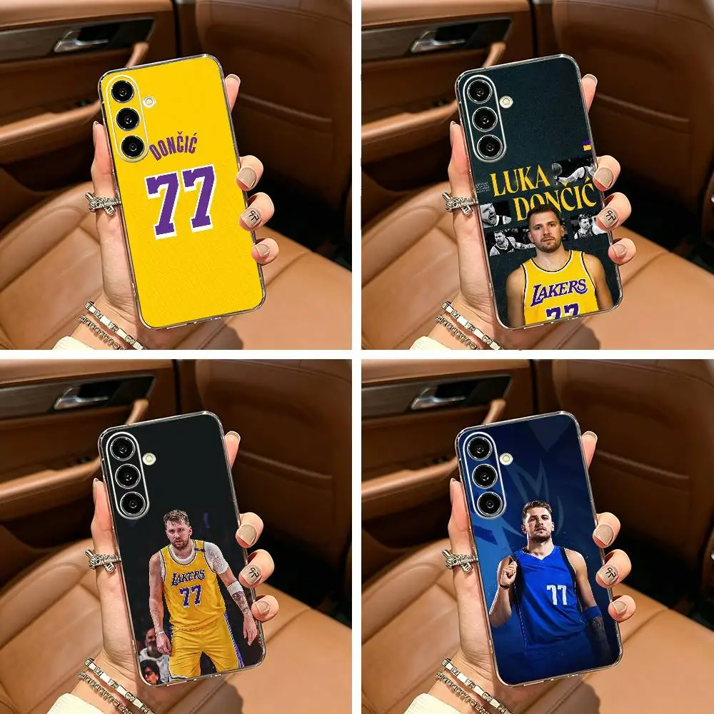 

L-Luka -Doncic NO 77 Phone Case For Samsung Galaxy A71,A70,A52,A51,A40,A30 Transparent Cover