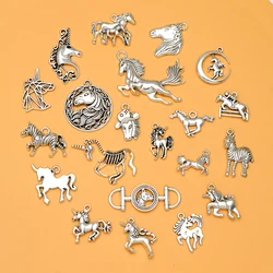 10pcs/lots Animals Flying Horse Charms Unicorn Fairy Pendants For Diy Keychain Jewelry Making Findings Supplies Accessories