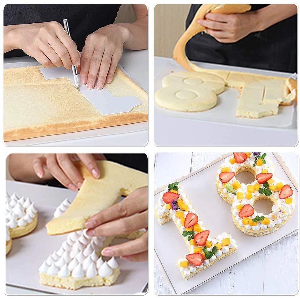 

9 шт. формы для торта с номером 0-8 плоские пластиковые трафареты для выпечки для DIY цифр печенья шоколадные конфеты помадка формы формы для изготовления торта