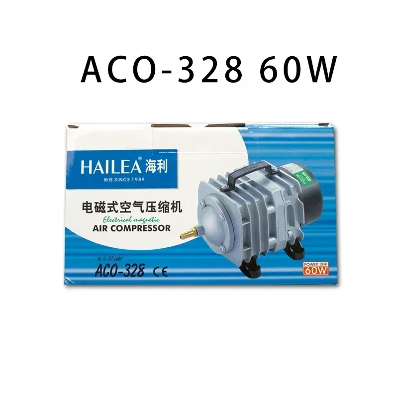 HAILEA 25/30/35/45W Elektromagnetische Luchtcompressor Aquarium Zuurstof Aquarium Luchtpomp 6-weg Vijver Beluchter Pomp met Onderdelen