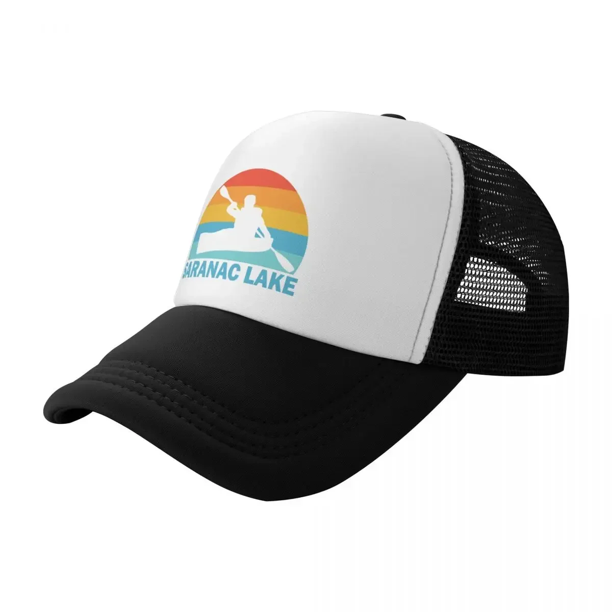 Saranac Lake New York Kayak Baseball Cap Streetwear Custom Cap Golf Hat hiking hat Boy Women's