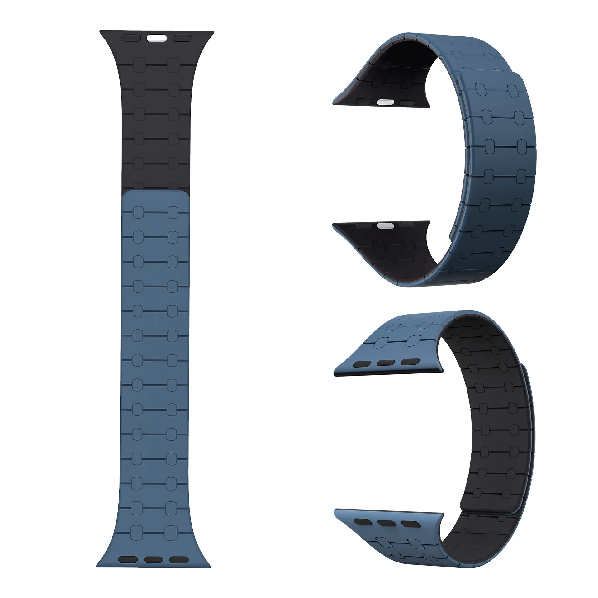 Cinturino di ricambio per braccialetto intelligente a doppio colore alla moda magnetico per cinturino Apple Watch 41MM 45MM