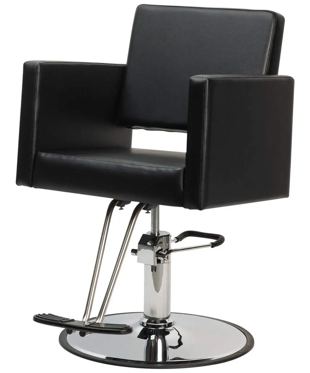 

Buy-Rite Aria Styling Chair – Modern Black Salon Chair with Hydraulic Pump, 360° Swivel, Chrome Base, Extra-Wide, Customized