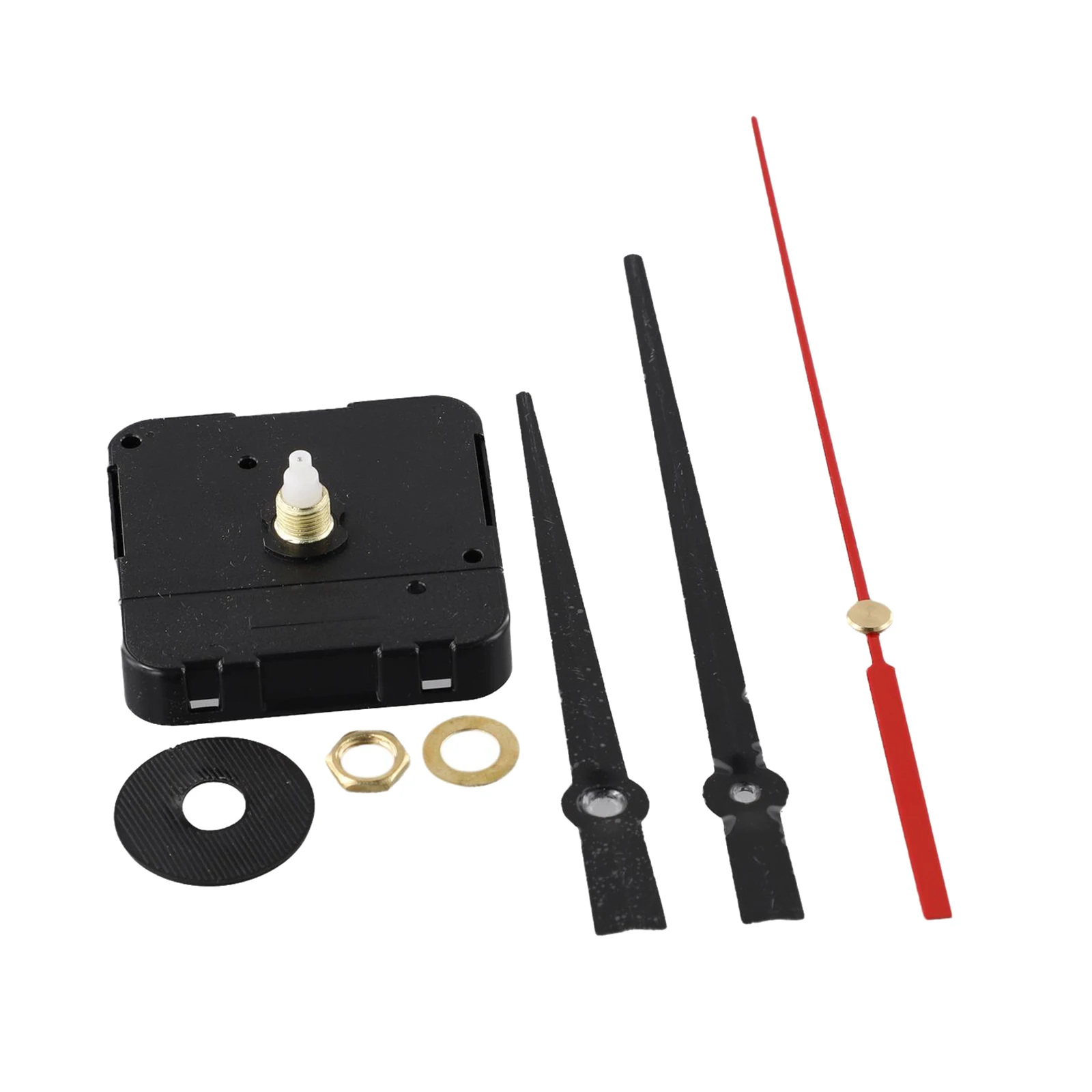 24 Hour Wall Clock Quartz Movement Replacement Kit with Metal Hour Minute Second Hands for Clock Making and Repair