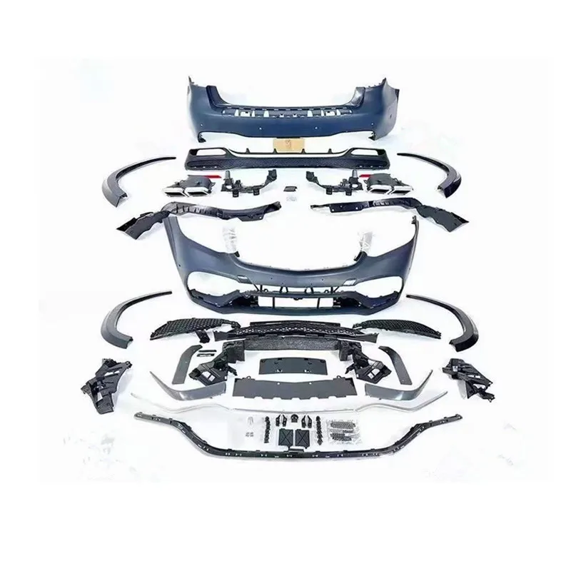 GLS63 Style Bumper Kit for Mercedes GL-Class X166 2012-2015, GL350 Body Kit, Front and Rear Bumpers, Car Styling Accessories