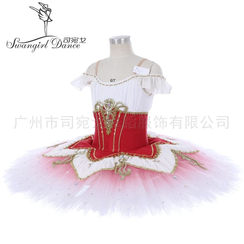 New Arrival White Red Don Ballet costumes for adults Professional Pancake Tutus  Stage Cosutmes BT4160