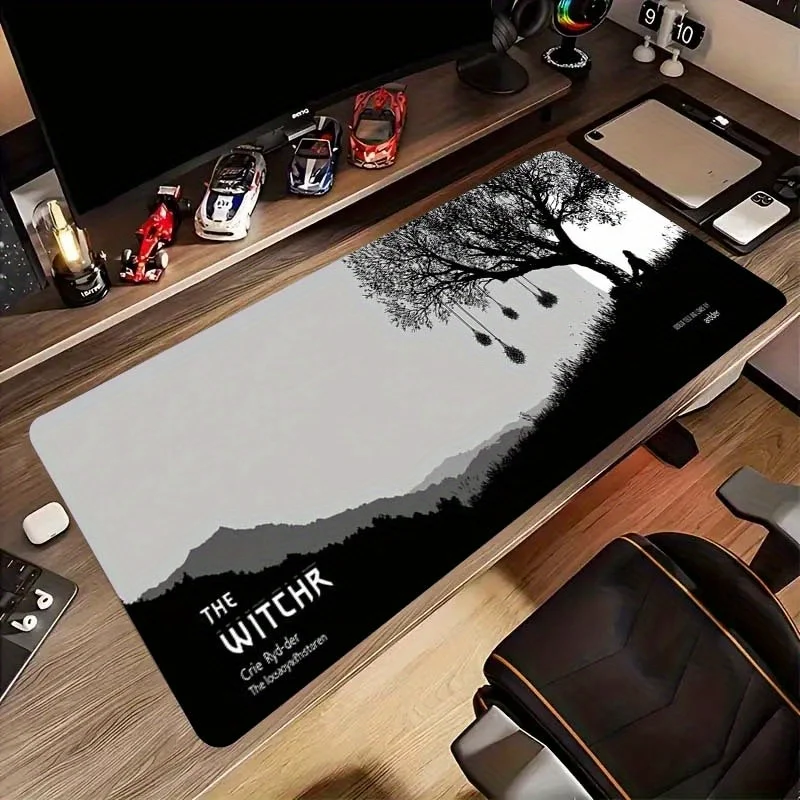 

Коврик для мыши Witcher Tree Landscape, удлиненный, прочный, для игр и офиса, нескользящий, с резиновым покрытием для клавиатуры