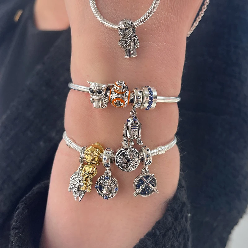 Nóng Quyến Rũ Plata De Ley 925 Mặt Dây Chuyền Harrys Người Thợ Gốm Bông Disney Star Wars Đính Hạt Dành Cho Vòng Tay Pandora DIY Trang Sức làm Cho