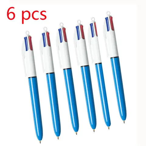 3/6/12 st 4-färgad modeinfällbar kulspetspenna med 1,0 mm medelstor spets 4-i-1 färgad kulspetspenna för brevpapper 12 best sales 4-i-1-penna - №4