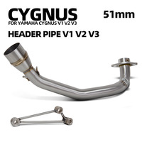 For Yamaha ZUMA 125 CYGNUS V1 V2 V3 125CC Motorcycle Exhaust 51mm Header Pipe Stainless Manifold