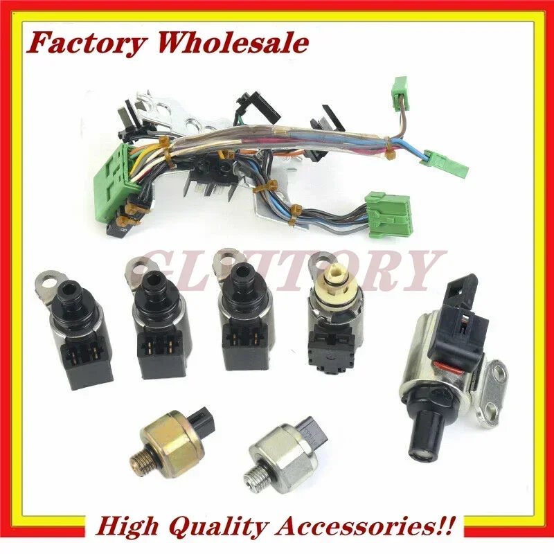 33446-JF011 Sensor paso a paso con arnés JF011E REOF10A Kit de transmisión solenoides para JEEP PATRIOT MITSUBISHI LANCER reacondicionado