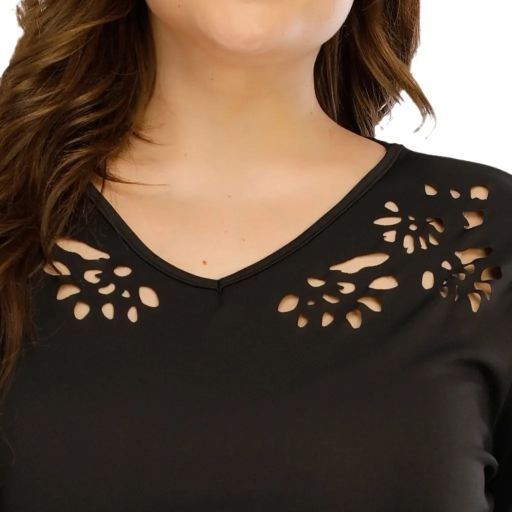 Robe Sexy à fleurs brûlées pour femmes, grande taille, couture, col en v, manches longues, Style européen et américain, coupe cintrée aux hanches, F191139