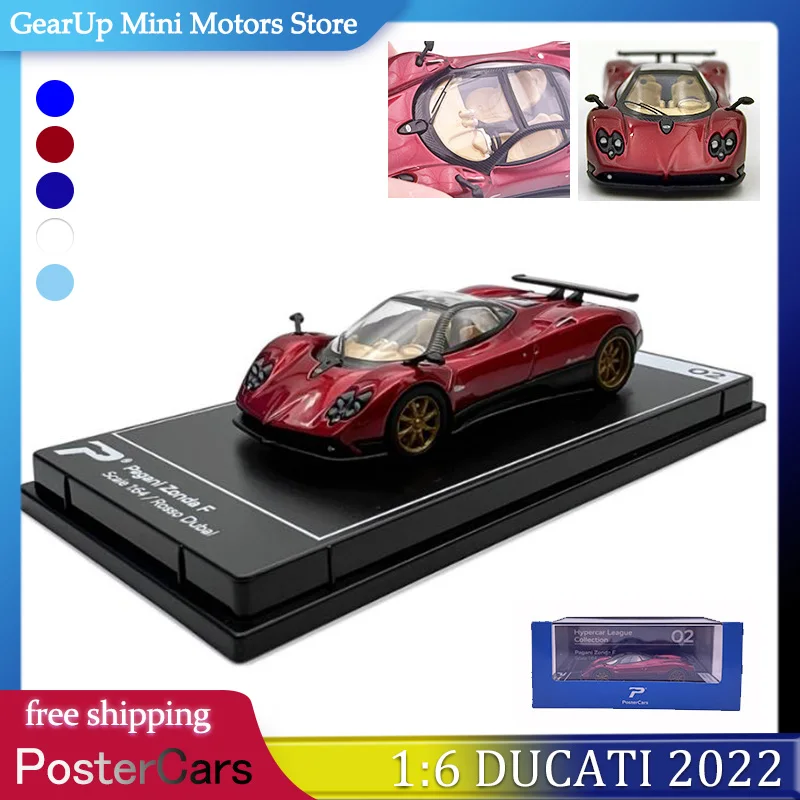 

PosterCars 1:64 Koenigsegg Pagani Zonda F "Wind God" Alloy Model Set Hypercar Collection Includes McLaren P1 Tarmac Work Mini GT