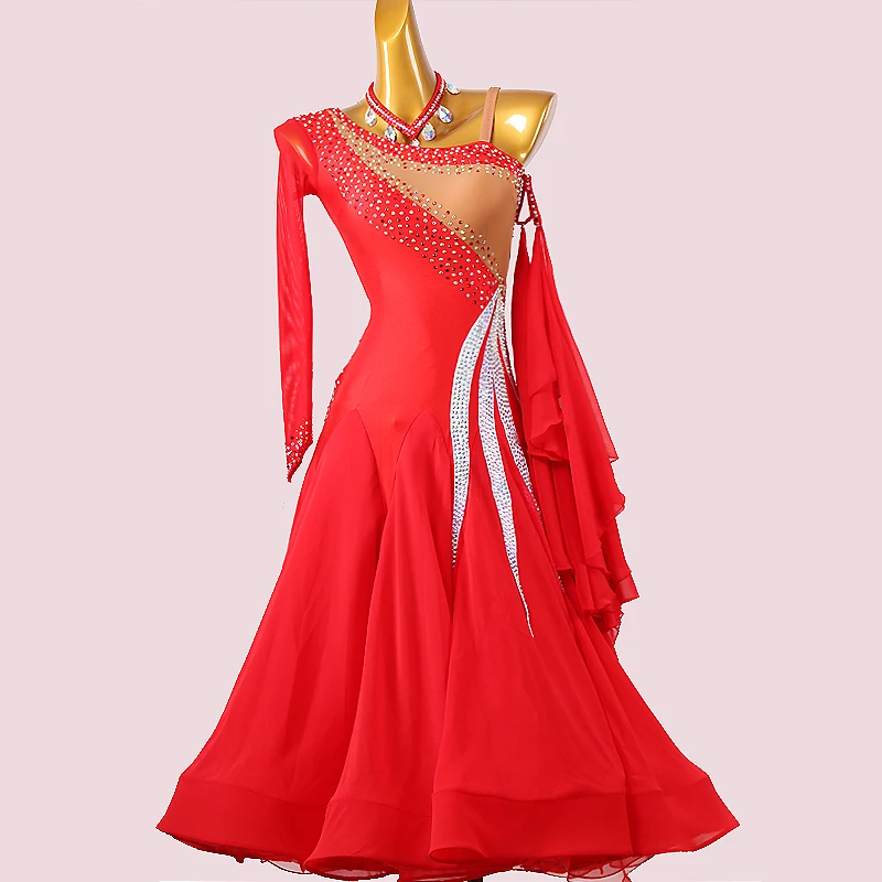 New Ballroom Dance Dress High-End Skirt National Standard Waltz Dancing Costumes Female Adult Profession Performance Clothing