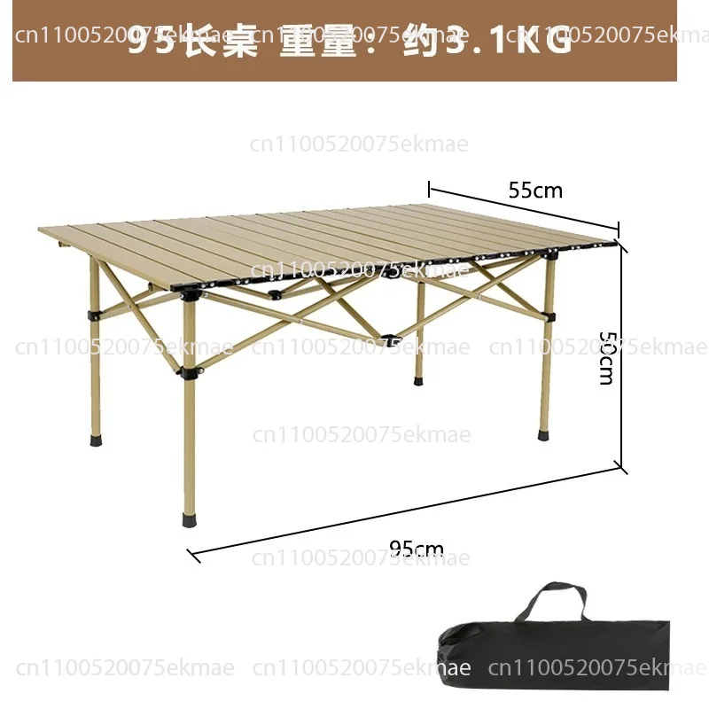 Foldable Camping Roll Table Portable Picnic Desk For Barbecue Activities