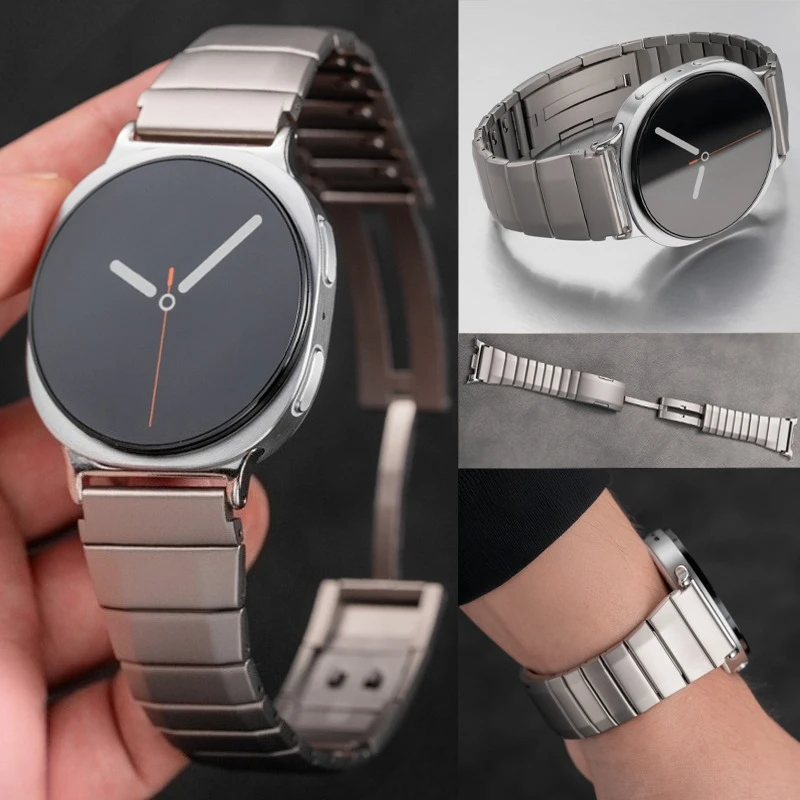 Edelstahlband ohne Lücken für Samsung Galaxy Watch 8/8 klassisches Luxusarmband aus Metall für Samsung Galaxy Ultra 2025, Herrenarmbänder