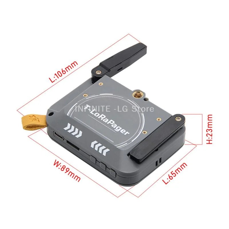 شاشة 2.33 بوصة ESP32-S3 جهاز بيجر إنترنت الأشياء المحمول: لوحة مفاتيح QWERTY، NFC/RFID، GPS، إصدار SX1262 LoRa