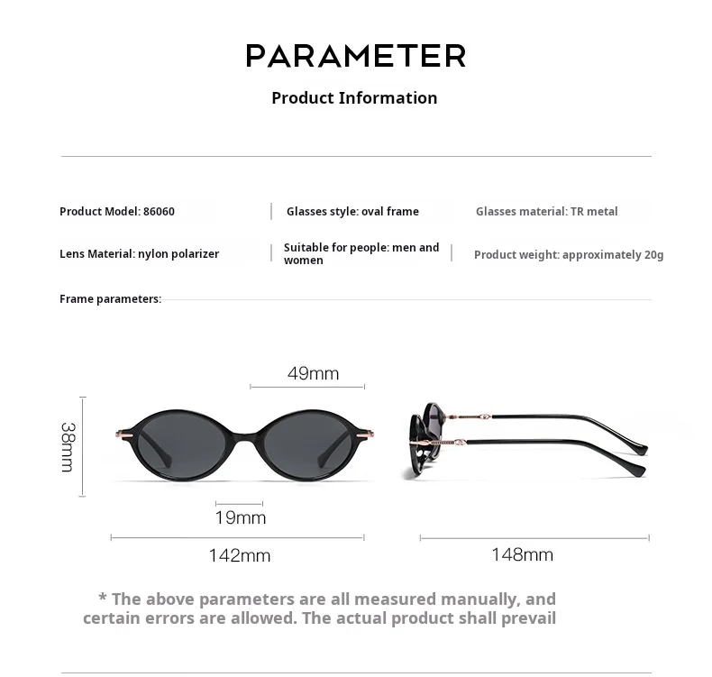 Lzabella 2026 Hot TR90 Retro Fashion Sunglasses Oval Delicate Elegant Polarized Glasses For Women UV400 Outdoor Driving Eyewear