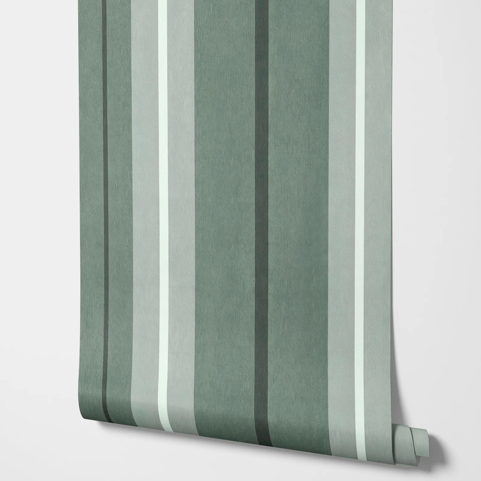 

Contemporary Stripes Wallpaper, Lauriston Stripe Wallpaper in Green color