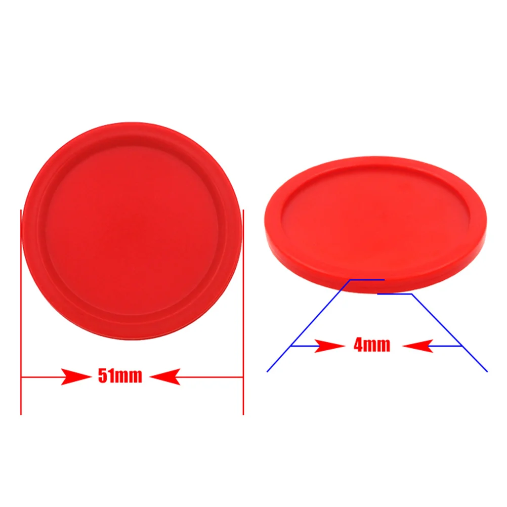 

8 pcs 50Mm Red Air Paddles Replacement Ergonomic Design For Tables Sliders Pushers Set Hockey Handles Air Hockey