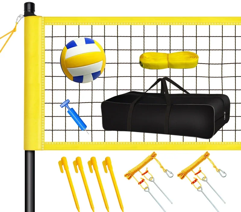 Manufacturer wholesale cross-border foreign trade backyard beach grass volleyball net set portable volleyball net set