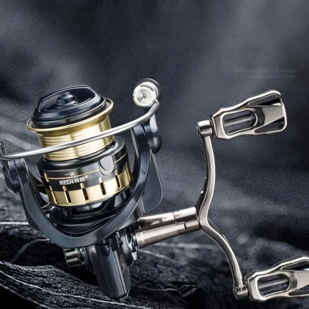 

Double Rocker Arm Fishing Metal Spool OK2000-OK7000 No Gap Carp Spinning Reel Comfortable Grip 5.2:1 Gear Ratio