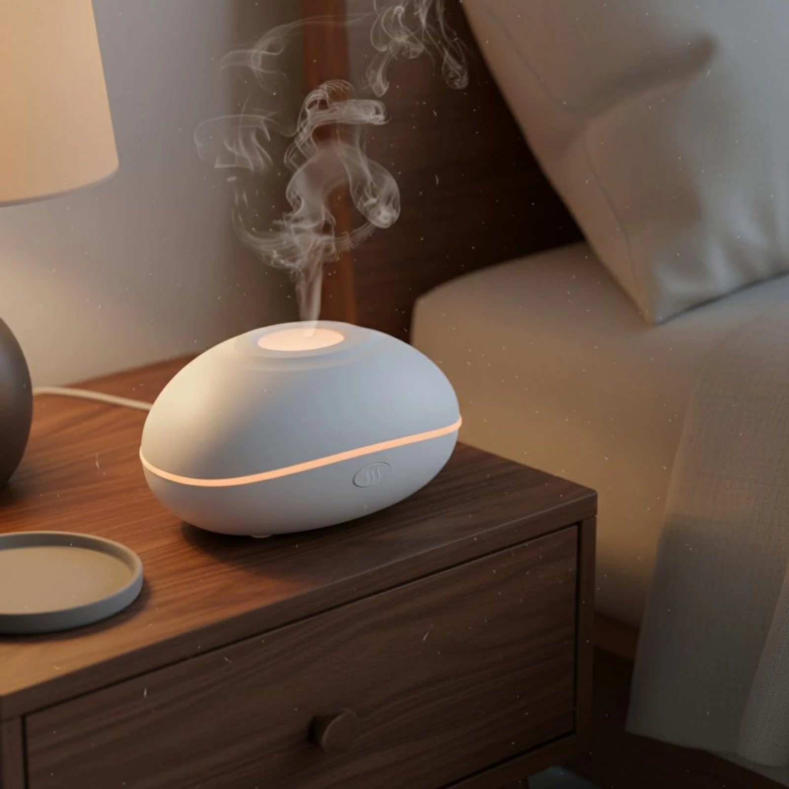 Flame Effect Dispenser Universal Serial Bus Powered Simulated Fire Humidifier Illuminated Flame Humidifier Auto Shut-Deactivated