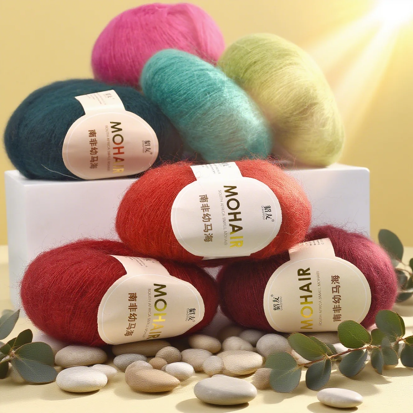 25g/Roll Soft Wool Knitting Cashmere Long Thin Yarn Roll Mohair Yarn DIY Hand Crochet Soft Mohair Cashmere Wool Knitting Yarn