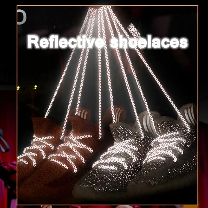 Shiny Reflective Shoelaces 3M  Fluorescent Shoelaces Outdoor Sports Shoelaces for Shoes Night Luminous  0.4cm Round Shoe Strings