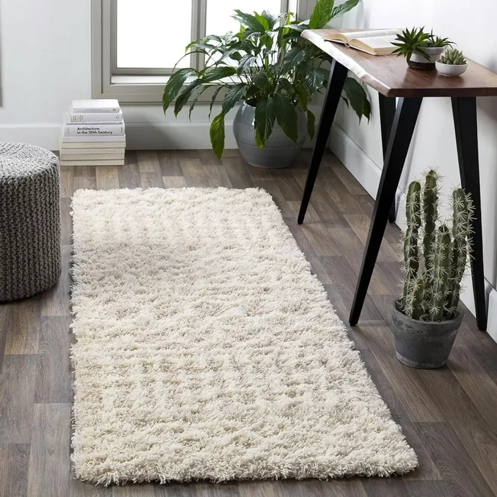 Carpet Living Room Mats Beige Decoration Bedroom 2”7“ X 10” Hapsburg Moroccan Shag Runner Area Rug Goods for Home Furniture Sofa