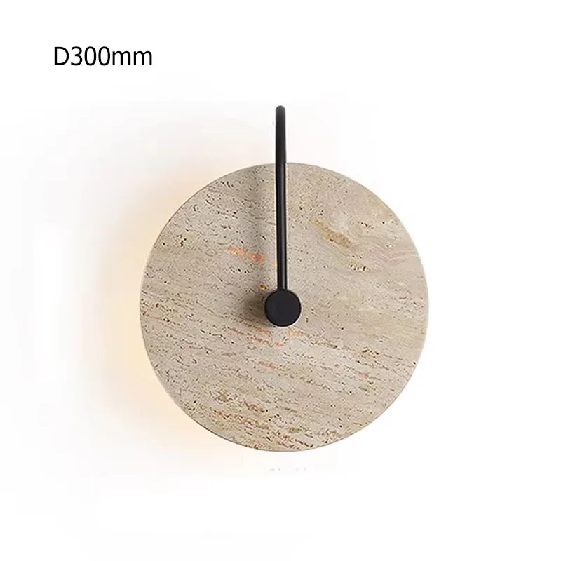 Modern Creative Wabi Sabi  Design Round Yellow Cave Stone Studio Home Decoration Wall Lamp Room Living Room Led Sconce Light