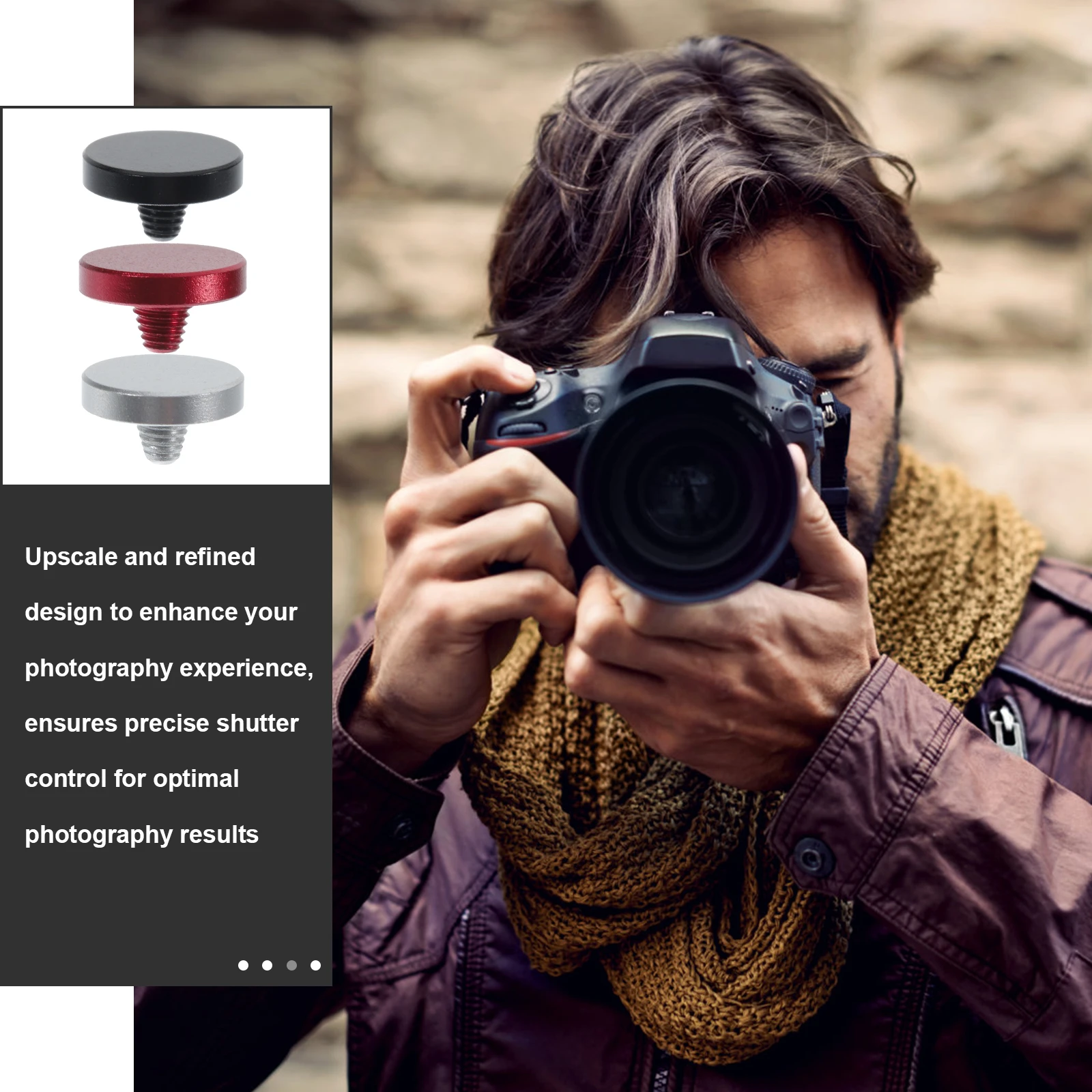 

3 Pcs Camera Shutter Button Textured Accessory Soft Release Buttons Aluminum Alloy Stylish Gear Film Precise Controls