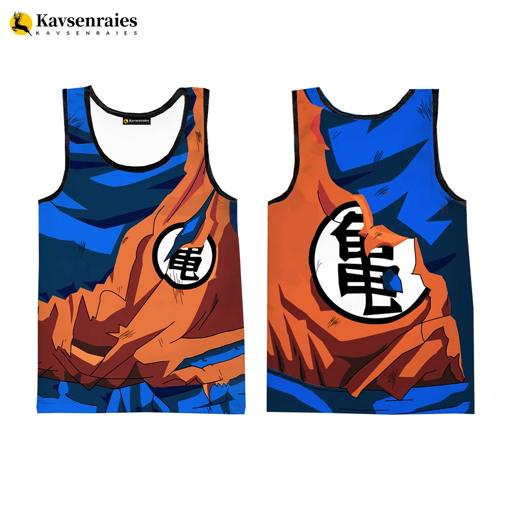 Goku Vest Anime Cosplay 3D Printed Tank Tops Men Summer Fashion Casual T-shirt Sleeveless Tops Tess Male Bodybuilding Clothing