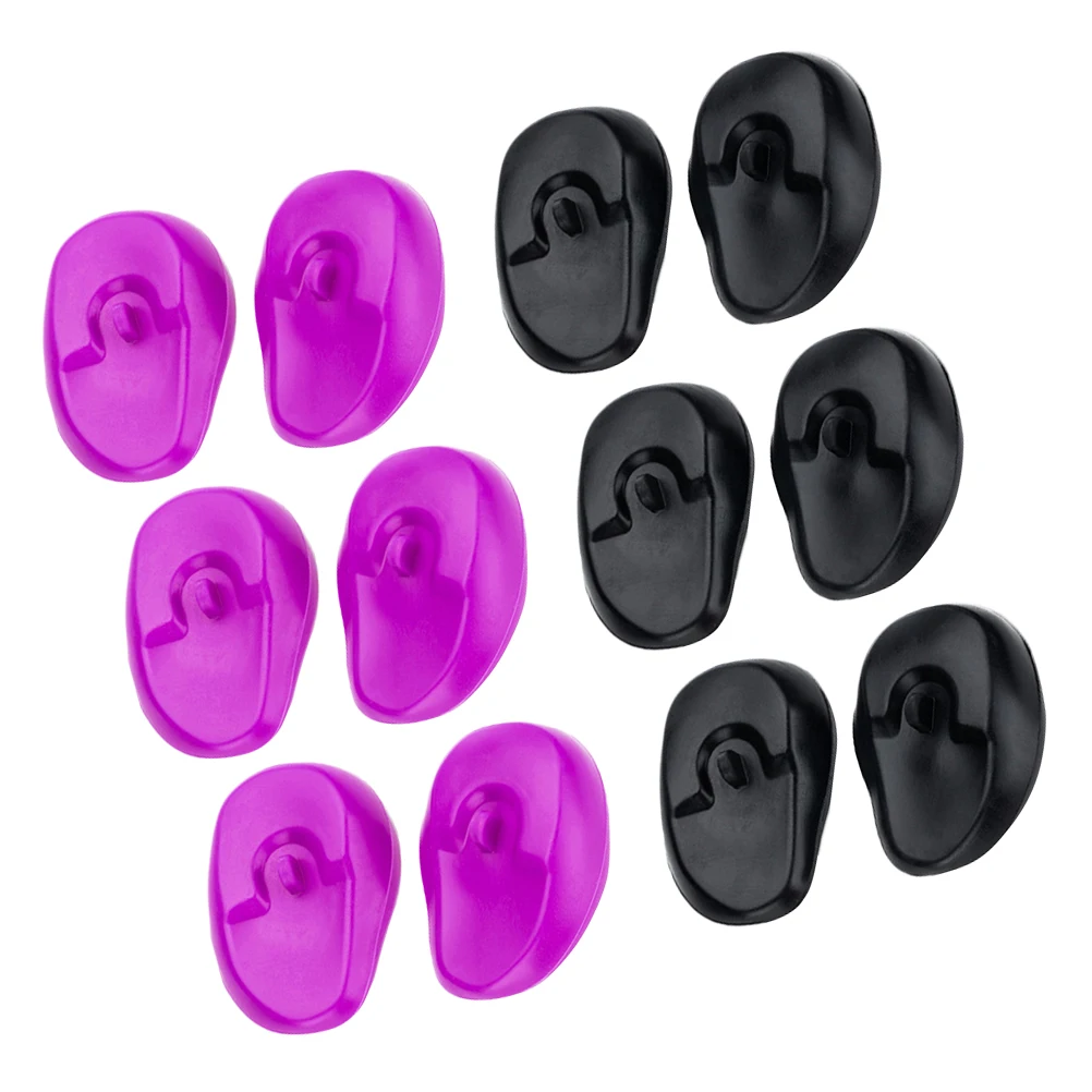 

6 Pairs Protector Coloring Ear Hairdressing Ear Cover Cap Waterproof Reusable Dyeing Salon Personal Silicone Cover