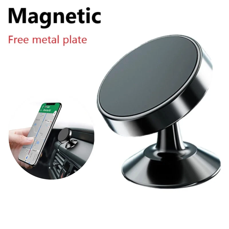 Universal Magnetic Car Phone Holder Metal Magnet Mobile Cell Support GPS Stand For iPhone 14 13 Promax Xiaomi Huawei Samsung LG