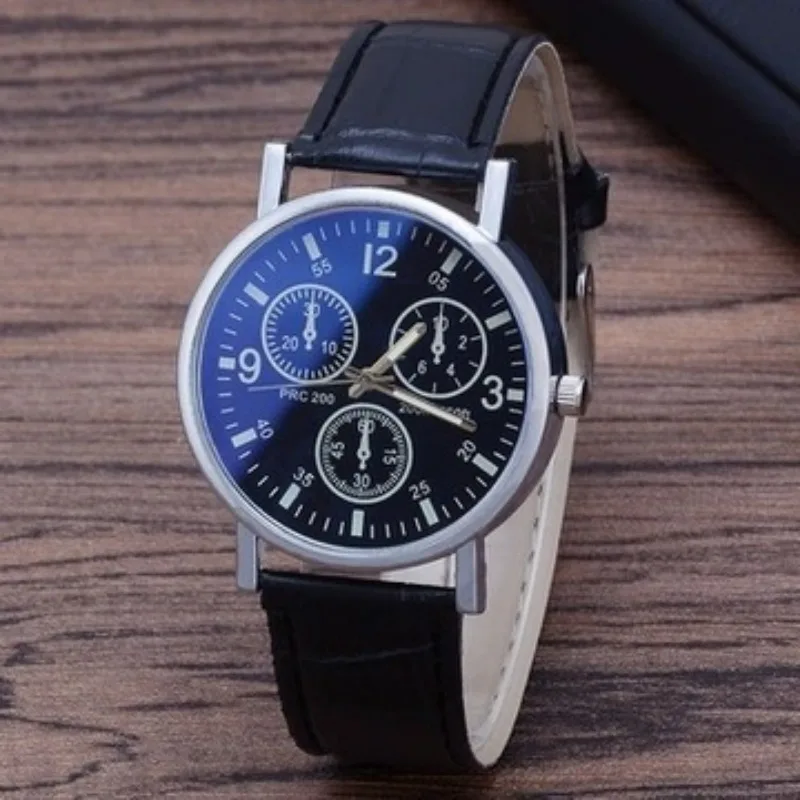 New Blu-ray Glass Decorative Belt Watch Micro-business Gifts Casual Fashion Men's and Women's Watches